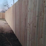 This is the same area once I finished the wooden fence.