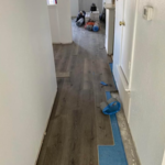 This is the hallway where I was installing vinyl flooring.