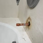 Bath tub spout leak repair
