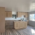 BEFORE:
Newly installed shaker style kitchen cabinets