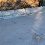 Some buckling in the roofing membrane