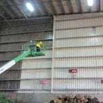 Pressure Wash Building And Concrete Walk Areas