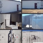 Pressure Wash Building And Concrete Walk Areas