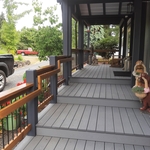 Stain and repaint porch and house
