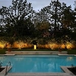 Beautiful lighting around pool area