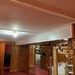 Finished basement ceiling