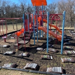 Laying Mulch for a local church