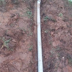 After - what we replaced old clay tile pipes with for sewer line repair