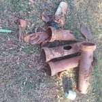 Before - old sewer pipes