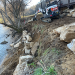 Tuckasegee River bank Retaining wall