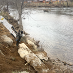 Tuckasegee River bank Retaining wall