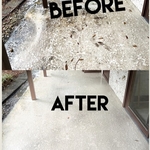 dirty back porch. made squeaky clean !!!!