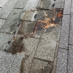 Roof damage due to leaking