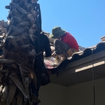 Removing & Replacing rotten decking caused by water leaks at valleys.