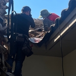 Replacing water damage decking.
