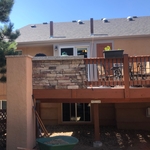 Existing deck with roof posts installed