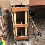 Stucco wrapped column demolition