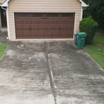 Driveway and housewash before