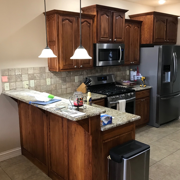 Cabinet Stain Job