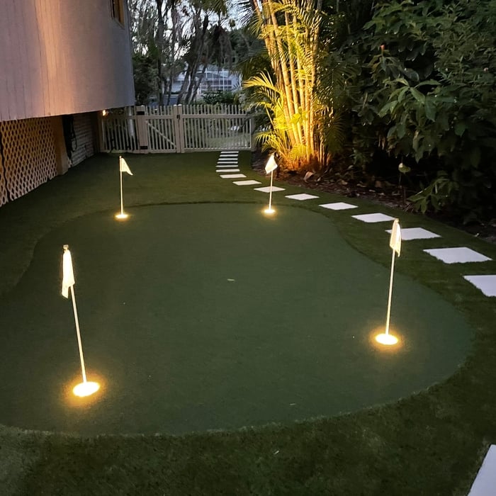 Landscape Lighting Design & Installation - Backyard, Putting Green and Pool Area