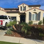 Front yard concrete stairs