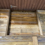 Red pine deck
