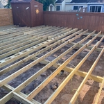 Red pine deck