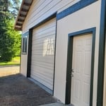 Added trim to window and door, final outcome of exterior painting.