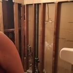 Stand up shower installation