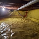 Finshed encapsulation with sump pump installed.