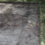 After removing old stones and cutting out extension