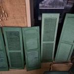 Clean up and sanding Shutters and painting
