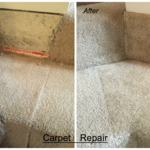 Repair carpet on stairs.