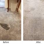 Repair burn on carpet.
