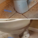 This toilet needed help and that's what it got. PERFECTION