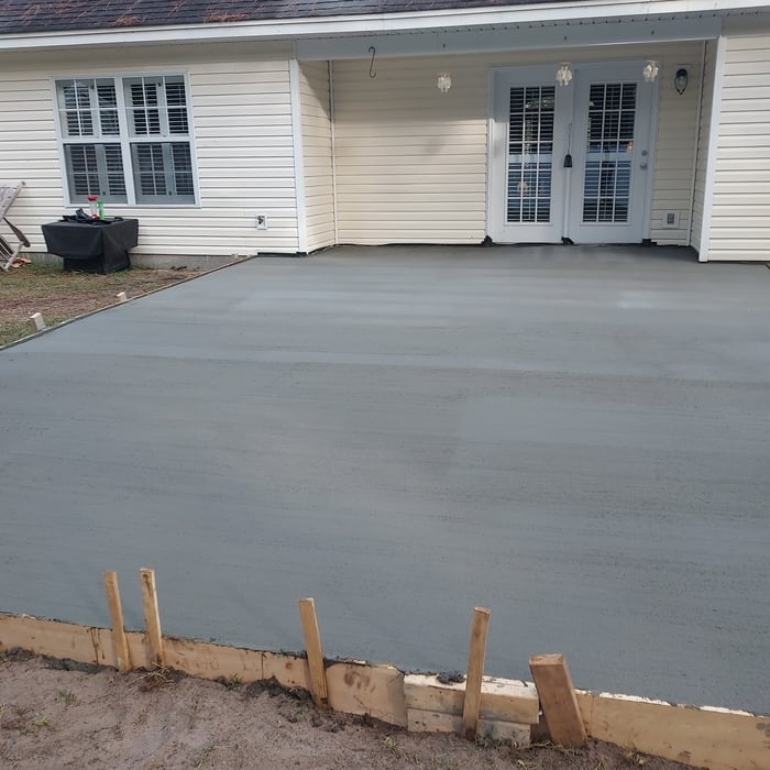 Concrete patio install