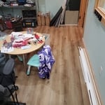 Laminate flooring in the Big Sky Sasquatch office.