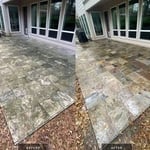 This back patio was so satisfying to wash!