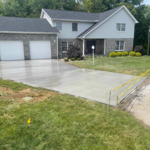 Concrete driveway