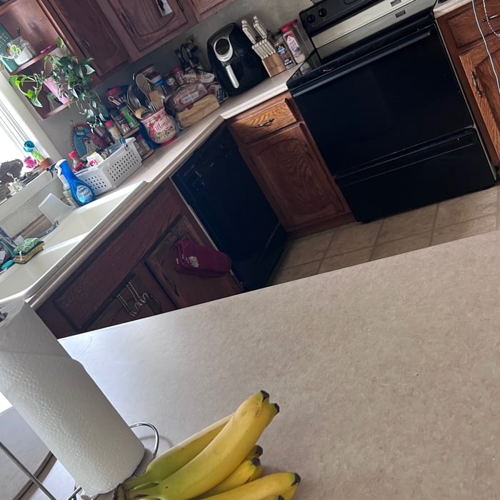 After doing dishes, organization, cleaning stove and oven, and countertops