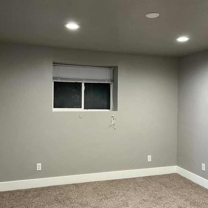 Bedroom and baseboards painted and install