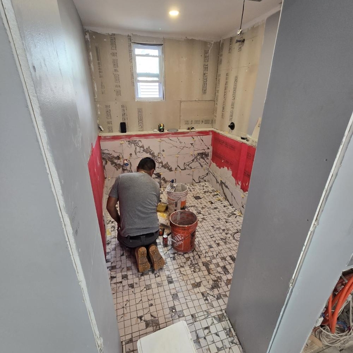 Tile installation