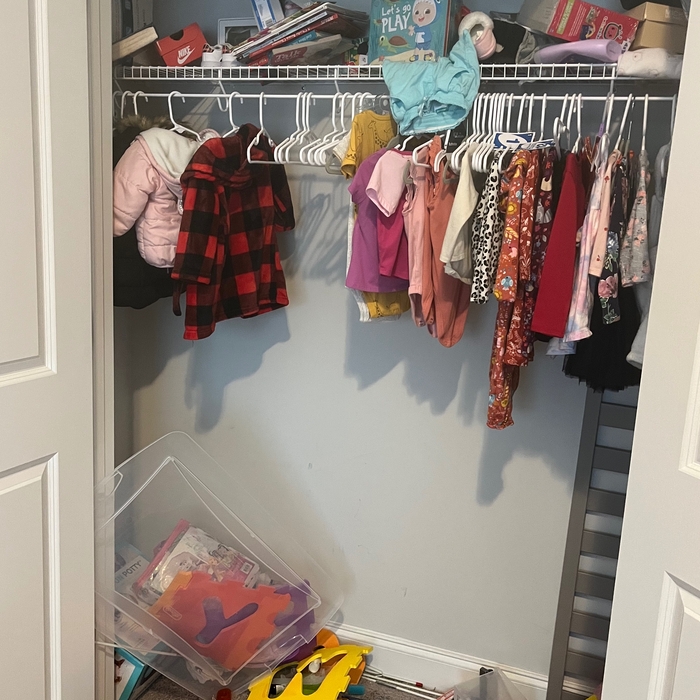 Closet before Shoe made it happen!