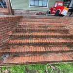 Brick stairs wash (before)
