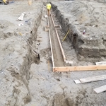 excavation completed and starting footer system.