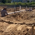Installation of sewer for home