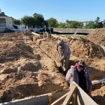 Installing sewer and risers for home