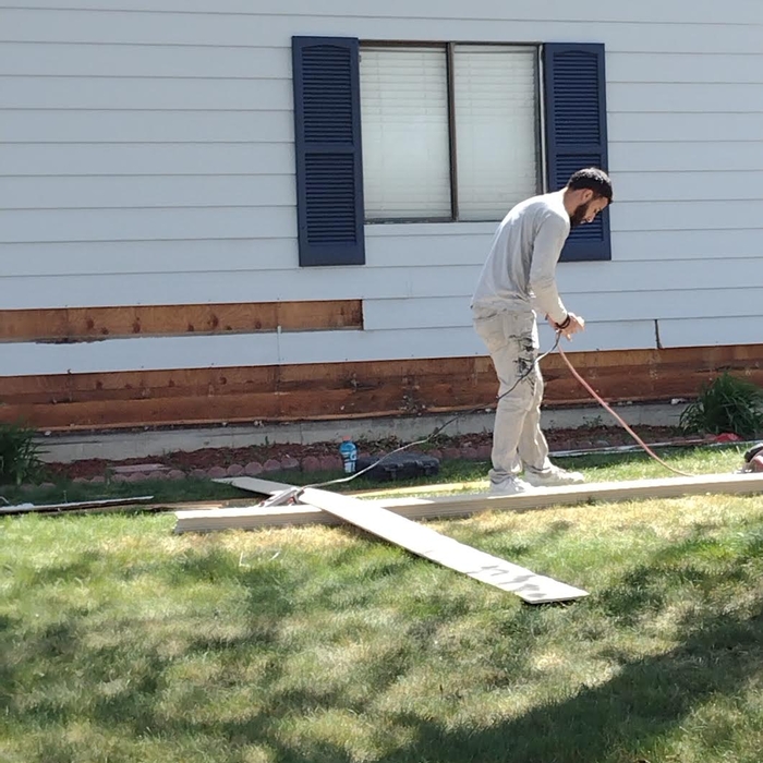 Minor siding replacement before painting