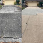 Before and after pictures for the driveway,as u can see the mold build up is pretty bad and we got it looking great for them.