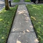 Pressure washing sidewalks